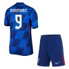 Officiële Voetbalshirt + Korte Broek Kroatië Kramaric 9 Uit EK 2024 - Kids